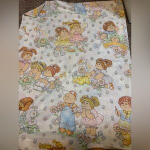 Vintage 1983 cabbage patch flat twin sheet fabric